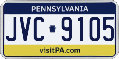 PA license plate JVC9105