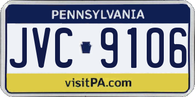 PA license plate JVC9106