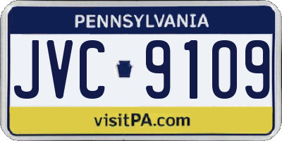 PA license plate JVC9109
