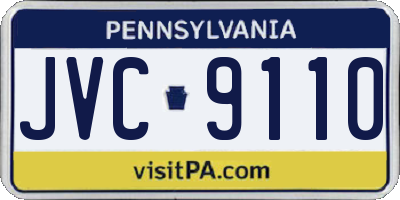 PA license plate JVC9110