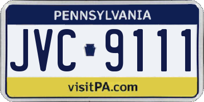 PA license plate JVC9111