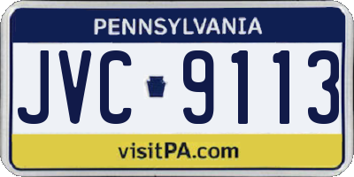 PA license plate JVC9113