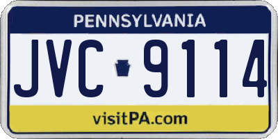 PA license plate JVC9114