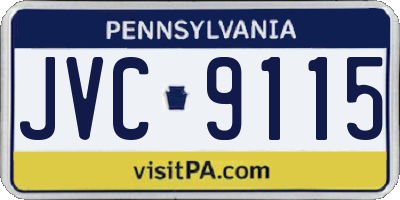 PA license plate JVC9115