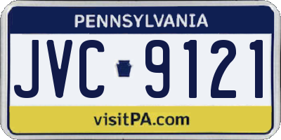 PA license plate JVC9121
