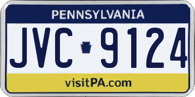 PA license plate JVC9124