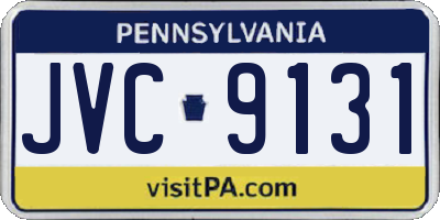 PA license plate JVC9131