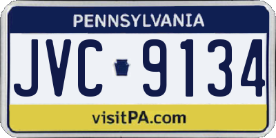 PA license plate JVC9134