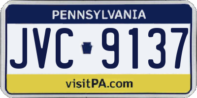 PA license plate JVC9137