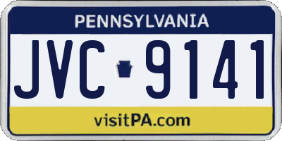 PA license plate JVC9141