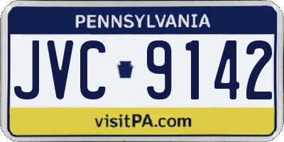 PA license plate JVC9142