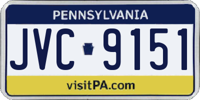PA license plate JVC9151