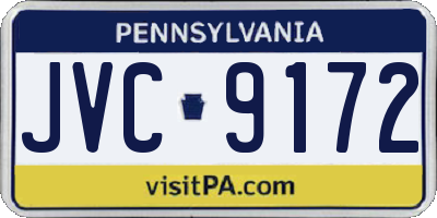 PA license plate JVC9172