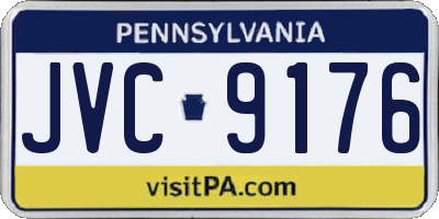 PA license plate JVC9176