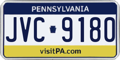 PA license plate JVC9180
