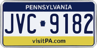 PA license plate JVC9182
