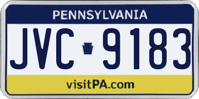 PA license plate JVC9183