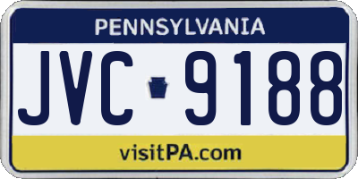 PA license plate JVC9188