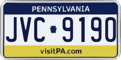 PA license plate JVC9190