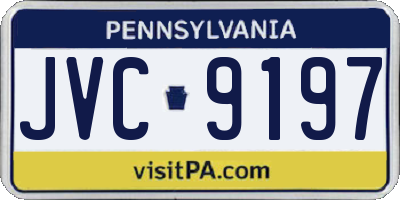 PA license plate JVC9197