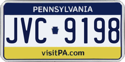 PA license plate JVC9198