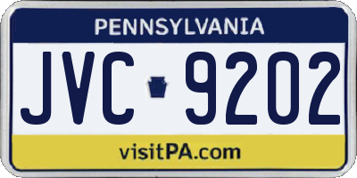 PA license plate JVC9202