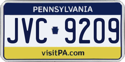 PA license plate JVC9209