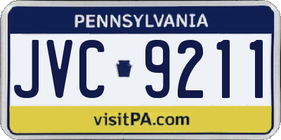 PA license plate JVC9211