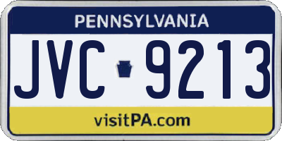 PA license plate JVC9213