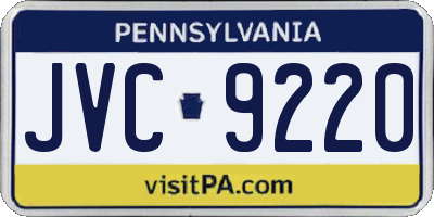 PA license plate JVC9220