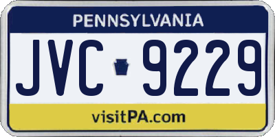 PA license plate JVC9229