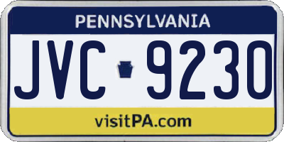 PA license plate JVC9230