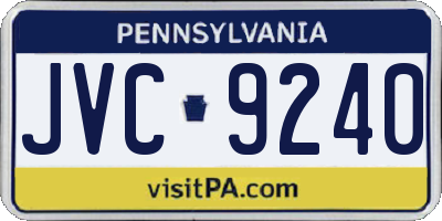 PA license plate JVC9240