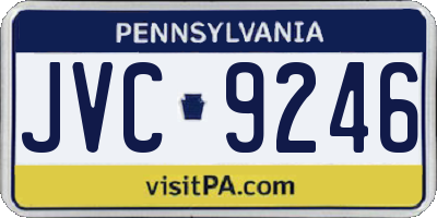 PA license plate JVC9246
