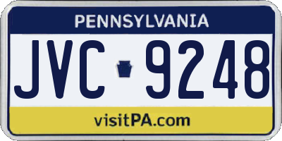 PA license plate JVC9248