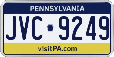 PA license plate JVC9249