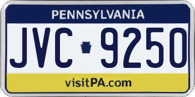 PA license plate JVC9250
