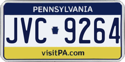 PA license plate JVC9264