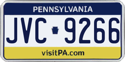 PA license plate JVC9266