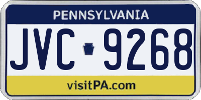 PA license plate JVC9268