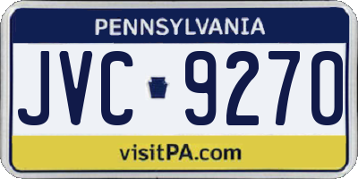 PA license plate JVC9270