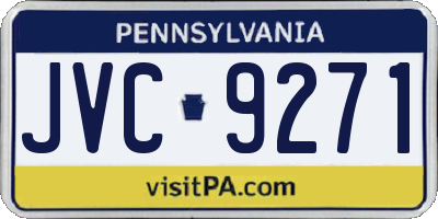 PA license plate JVC9271