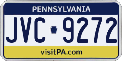 PA license plate JVC9272