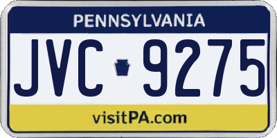 PA license plate JVC9275
