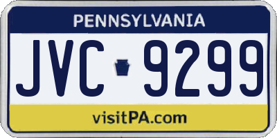 PA license plate JVC9299