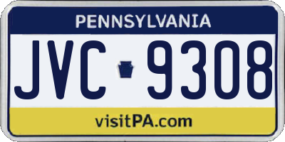 PA license plate JVC9308