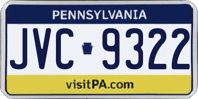 PA license plate JVC9322