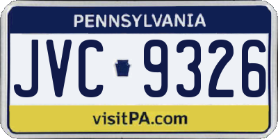 PA license plate JVC9326