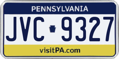 PA license plate JVC9327