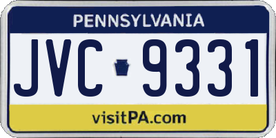 PA license plate JVC9331
